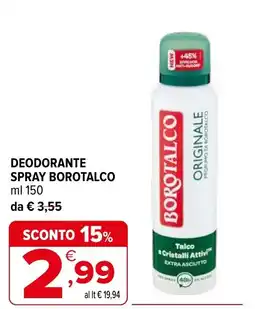Iperal Deodorante spray BOROTALCO offerta