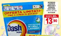 Iperal Detersivo lavatrice smacchia e igienizza DASH PODS offerta