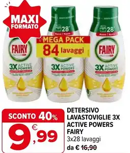 Iperal Detersivo lavastoviglie 3x active powers FAIRY offerta