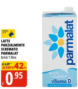 Tigros Latte parzialmente scremato PARMALAT offerta