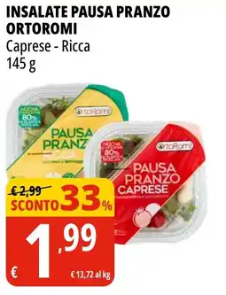 Tigros Insalate pausa pranzo ORTOROMI offerta