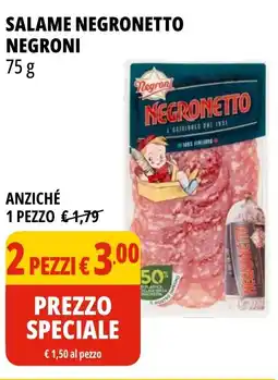 Tigros Salame negronetto NEGRONI offerta