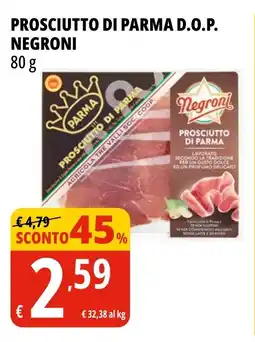 Tigros Prosciutto di parma d.o.p. NEGRONI offerta
