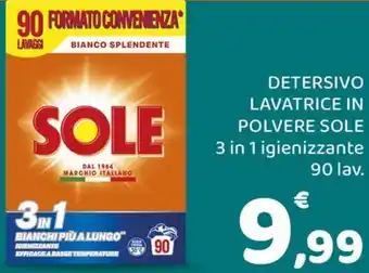 Conad Margherita Detersivo lavatrice in polvere sole offerta