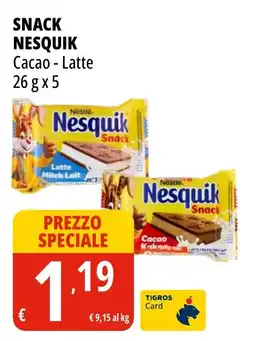 Tigros Snack NESQUIK Cacao - Latte offerta