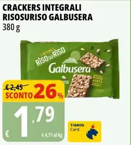 Tigros Crackers integrali risosuriso GALBUSERA offerta