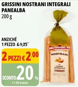 Tigros Grissini nostrani integrali PANEALBA offerta