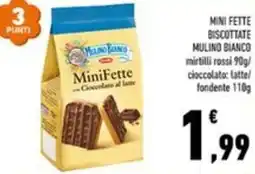 Conad Margherita Mini fette biscottate mulino bianco offerta