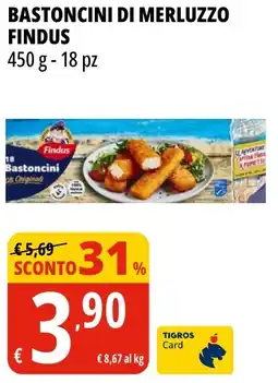 Tigros Bastoncini di merluzzo FINDUS offerta