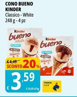 Tigros Cono bueno KINDER offerta