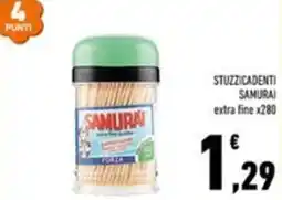 Conad Margherita Stuzzicadenti samurai offerta