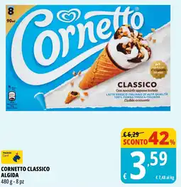 Tigros Cornetto classico ALGIDA offerta