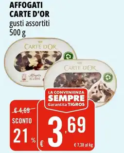 Tigros Affogati CARTE D'OR gusti assortiti offerta