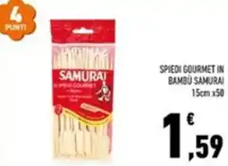 Conad Margherita Spiedi gourmet in bambu samurai offerta