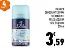Conad Margherita Ricarica deodorante spray per ambienti felce azzurra offerta