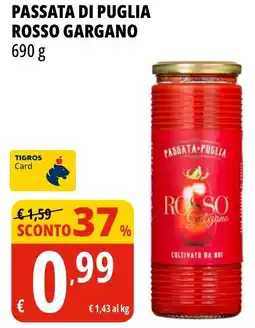 Tigros Passata di puglia ROSSO GARGANO offerta