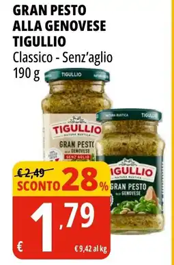 Tigros Gran pesto alla genovese TIGULLIO offerta