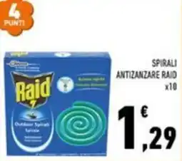 Conad Margherita Spirali antizanzare raid offerta