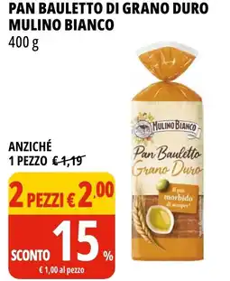 Tigros Pan bauletto di grano duro MULINO BIANCO offerta