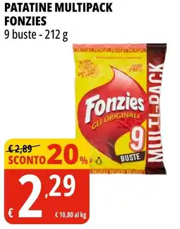 Tigros Patatine multipack FONZIES offerta