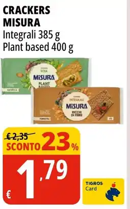 Tigros Crackers MISURA offerta