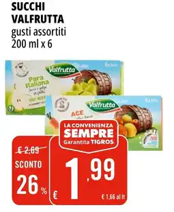 Tigros Succhi VALFRUTTA offerta