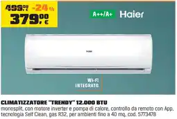 OBI Haier CLIMATIZZATORE "TRENDY" 12.000 BTU offerta