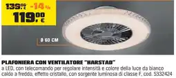 OBI Plafoniera con ventilatore "harstad" offerta