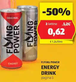 ALDI Flying power energy drink offerta