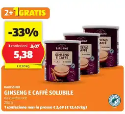 ALDI Barissimo ginseng e caffè solubile offerta
