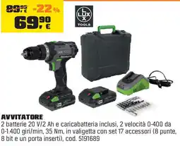 OBI Luxx tools avvitatore offerta