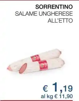 Coop SORRENTINO SALAME UNGHERESE ALL’ETTO offerta