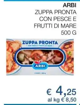 Coop ARBI ZUPPA PRONTA CON PESCE E FRUTTI DI MARE 500 G offerta