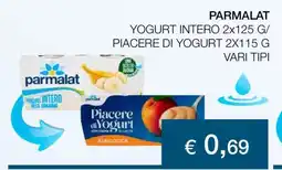 Coop PARMALAT YOGURT INTERO 2x125 G/ PIACERE DI YOGURT 2x115 G offerta