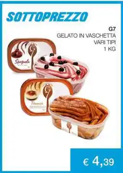 Coop G7 GELATO IN VASCHETTA offerta