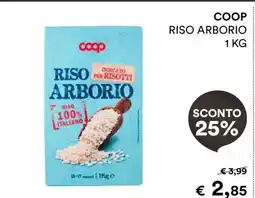 Coop COOP RISO ARBORIO 1 KG offerta