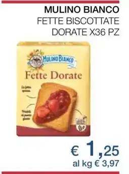 Coop MULINO BIANCO FETTE BISCOTTATE DORATE X36 PZ offerta