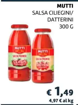 Coop MUTTI SALSA CILIEGINI/DATTERINI offerta