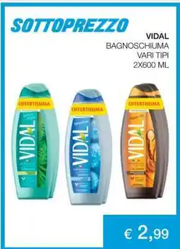 Coop Vidal Bagnoschiuma offerta