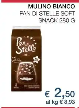 Coop MULINO BIANCO PAN DI STELLE SOFT SNACK 280 G offerta