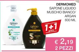Coop DERMOMED SAPONE LIQUIDO MUSCHIO BIANCO/ARGAN 600 ML offerta