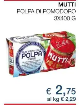 Coop Mutti Polpa di pomodoro offerta