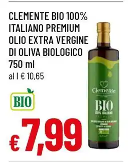 Famila Clemente Bio 100% Italiano Premium Olio Extra Vergine di Oliva Biologico 750 ml offerta