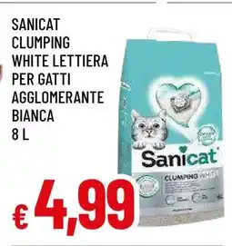 Famila SANICAT CLUMPING WHITE LETTIERA PER GATTI AGGLOMERANTE BIANCA offerta