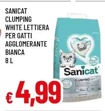 Famila SANICAT CLUMPING WHITE LETTIERA PER GATTI AGGLOMERANTE BIANCA offerta