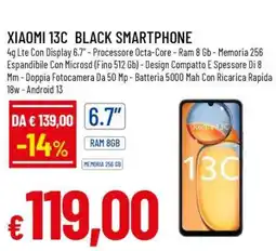 Famila Xiaomi 13C Black Smartphone offerta