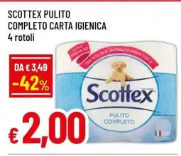 Famila SCOTTEX PULITO COMPLETO CARTA IGIENICA offerta