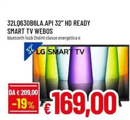 Famila 32LQ630B6LA.API 32 HD READY SMART TV WEBOS offerta