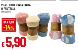 Famila PLAID BABY TINTA UNITA O FANTASIA offerta