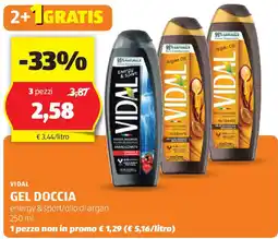 ALDI Vidal gel doccia offerta